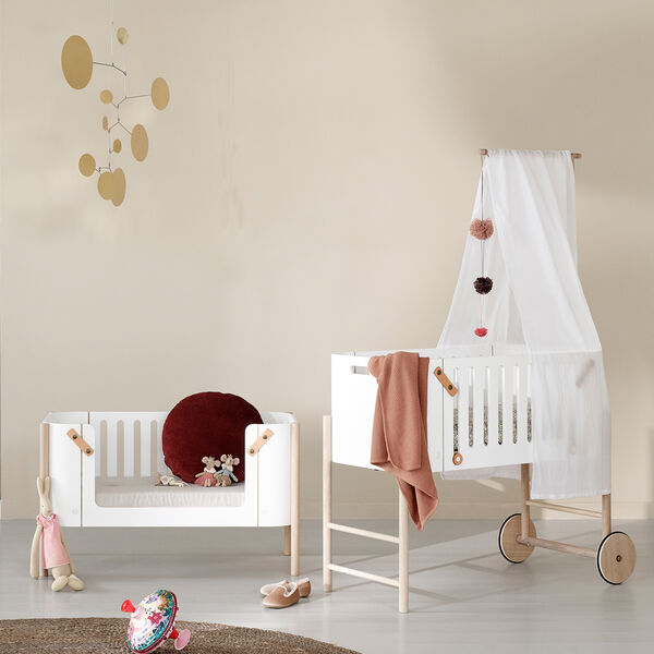 Wood co-sleeper sengehimmel, hvid, Oliver Furniture