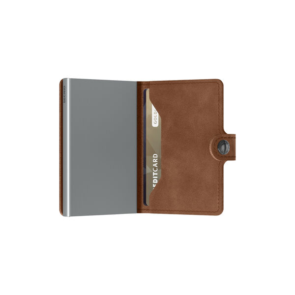 Miniwallet, vintage cognac/silver, Secrid