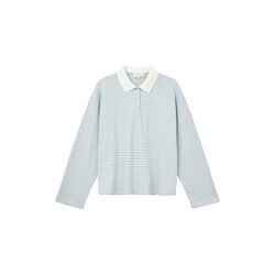 PAULINE POLO, cloud blue stripe, Studio Feder