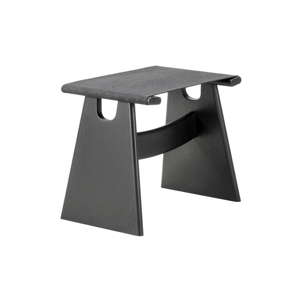 Seto Stool, black lacquered oak/black, Fredericia Furniture