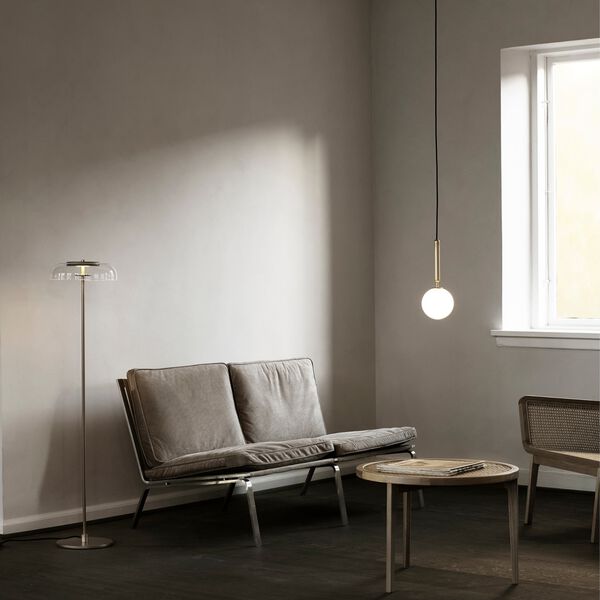 Miira 1 Pendant, brass/opal, Nuura