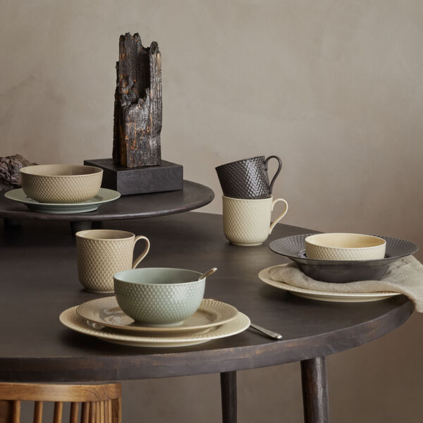 Rhombe Earth Krus med hank, moss, Lyngby Porcelæn