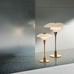 PH 2/1 bordlampe, brass, Louis Poulsen