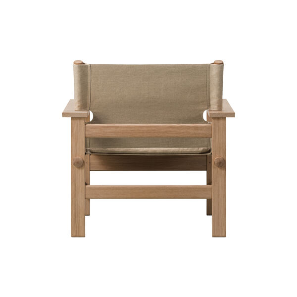The Canvas Chair loungestol med hynde, olieret eg/kanvas, Fredericia Furniture