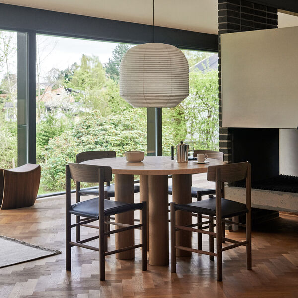 J39 Mogensen s&aelig;depolstret stol, olieret valn&oslash;d/Omni 377 dark brown, Fredericia Furniture