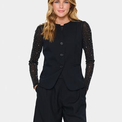 MariSZ Vest, black, Saint Tropez