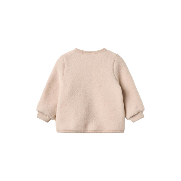 Wool Fleece Cardigan Kari, pale lilac, Wheat