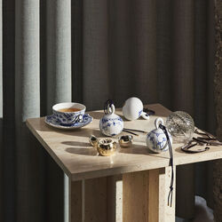 Musselmalet Halvblonde julekugle 9,5 cm Musselmalet Halvblonde julekugle 9,5 cm, Royal Copenhagen