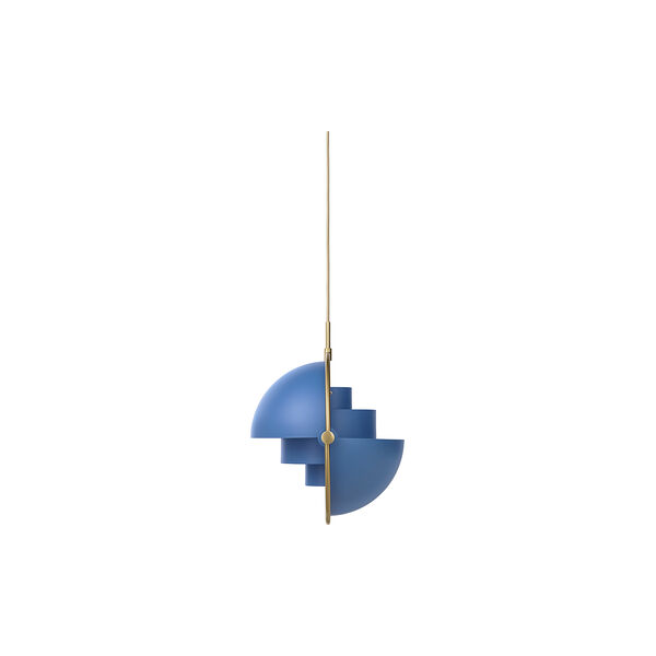 Multi-Lite Pendant, nordic blue matt/brass, GUBI