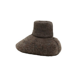 Footies Wool Fleece, brown melange, HUTTEliHUT