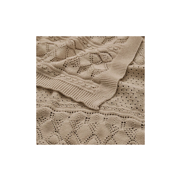 Pointelle baby striktæppe, hazel, Cam Cam Copenhagen