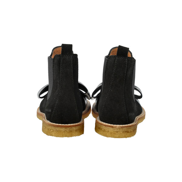 Chelsea støvle, black/black elastic, ANGULUS