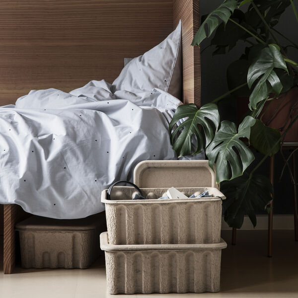 Paper Pulp Box 2 pcs, brown, ferm LIVING