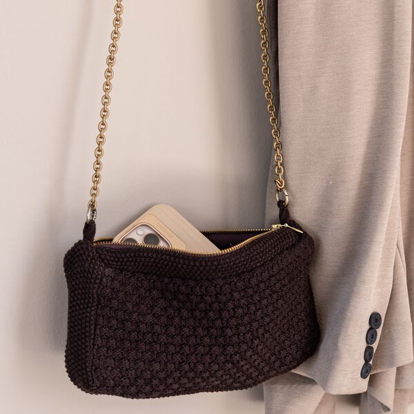 Strikket Clutch K&aelig;de Petra | Choclate, By LOHN