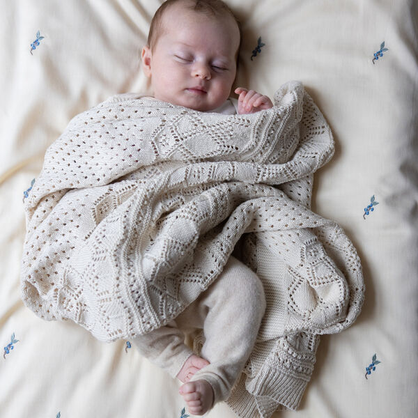 Pointelle baby striktæppe, off-white Pointelle baby striktæppe, off-white, Cam Cam Copenhagen