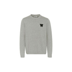 WWTay Pullover, light melange grey, Wood Wood