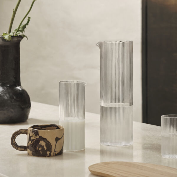 Ripple Vandkaraffel, clear, Ferm Living