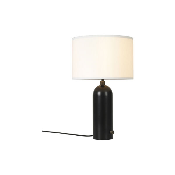 Gravity Table Lamp, blackened steel/white, GUBI