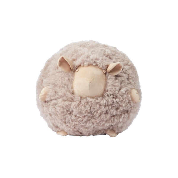 Cute Sheep rund pude Ø 26 cm, taupe, NATURES Collection