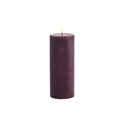 LED Pillar Candle 20 cm, plum, Uyuni Lighting