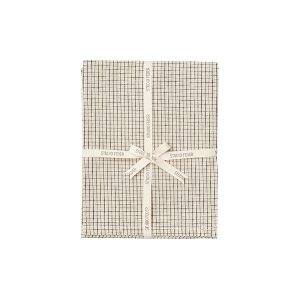 PENNY VISKETYKKER 2-PACK, creme black plaid, Studio Feder
