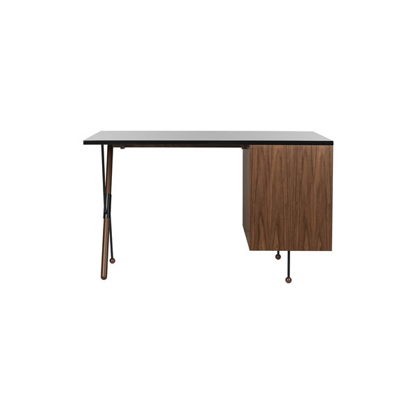 62 Desk, walnut/black, GUBI