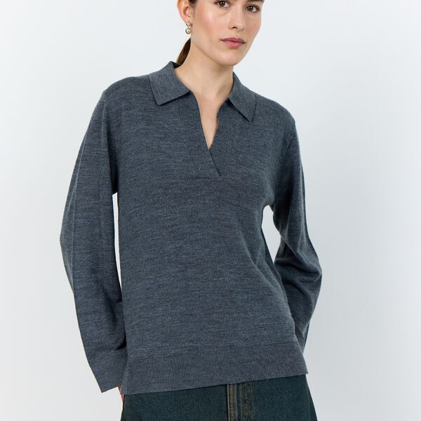 LR-ISMAILA 9 Pullover, dark grey melange LR-ISMAILA 9 Pullover, dark grey melange, Leveté Room