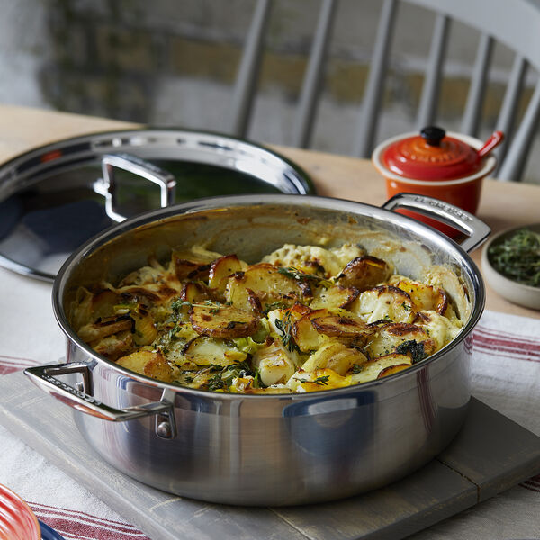 3-PLY sautergryde med l&aring;g &Oslash; 28 cm, Le Creuset