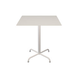 PICO Caf&eacute; Table with 4 Star Base 70x70, muted white, HOUE