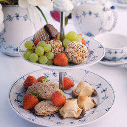 Musselmalet Riflet étagère, Royal Copenhagen