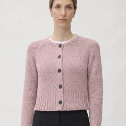 Cardigan i Dixit, rosa melange, ELISE GUG