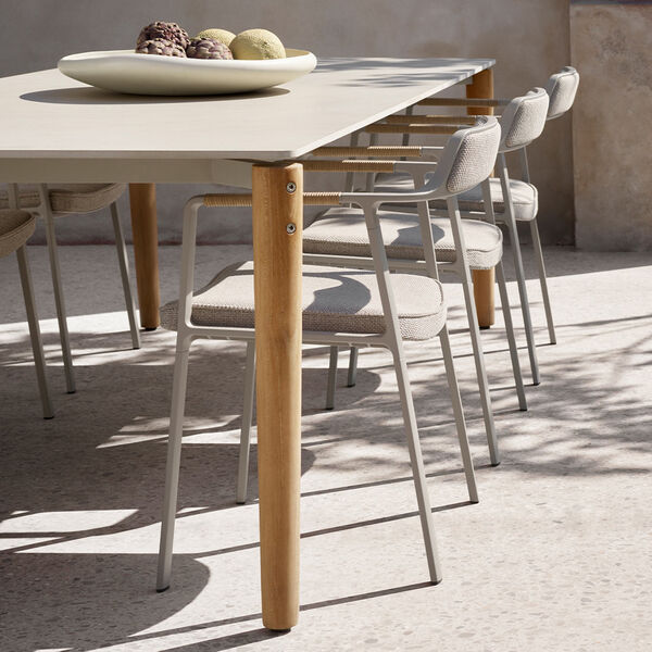 VIPP719 Open-Air Table, teak/light grey VIPP719 Open-Air Table, teak/light grey, Vipp
