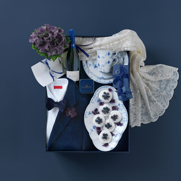 Blå Elements fad 49 cm, Royal Copenhagen