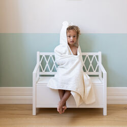 Junior h&aring;ndkl&aelig;de med h&aelig;tte og &oslash;rer, off-white, Cam Cam Copenhagen