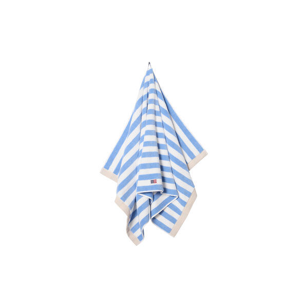 Block Striped Towel, sky blue/white/moonbeam, Lexington
