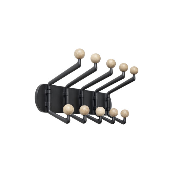 Capture SC76 10-armet knagerække, graphite/oak, &Tradition