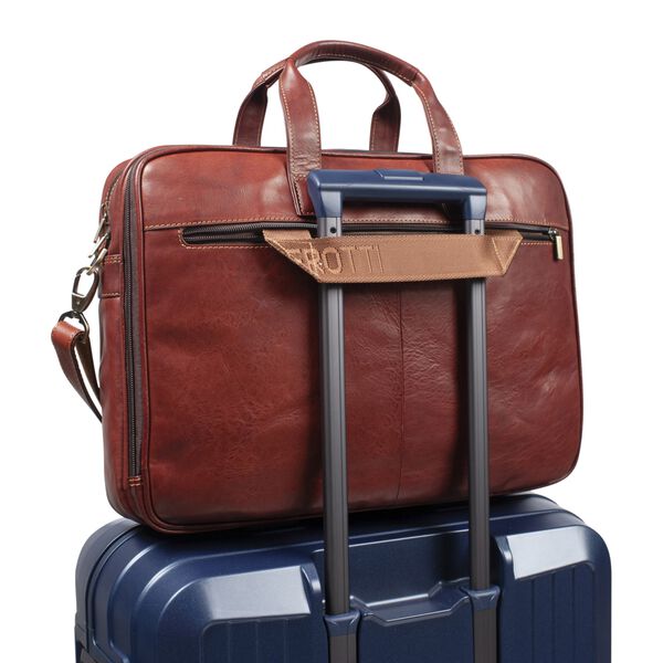 2 Compartment Laptop Briefcase, dark brown 2 Compartment Laptop Briefcase, dark brown, Tony Perotti