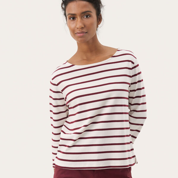 NelaPW T-shirt, tawny port stripe, Part Two