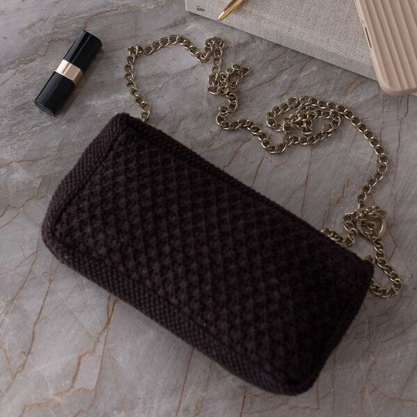 Strikket Clutch K&aelig;de Petra | Choclate, By LOHN
