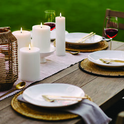 LED Pillar Candle 22 cm, nordic white, Uyuni Lighting