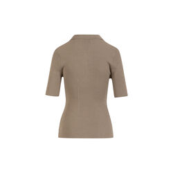 Rib knit polo, taupe sand, Coster Copenhagen