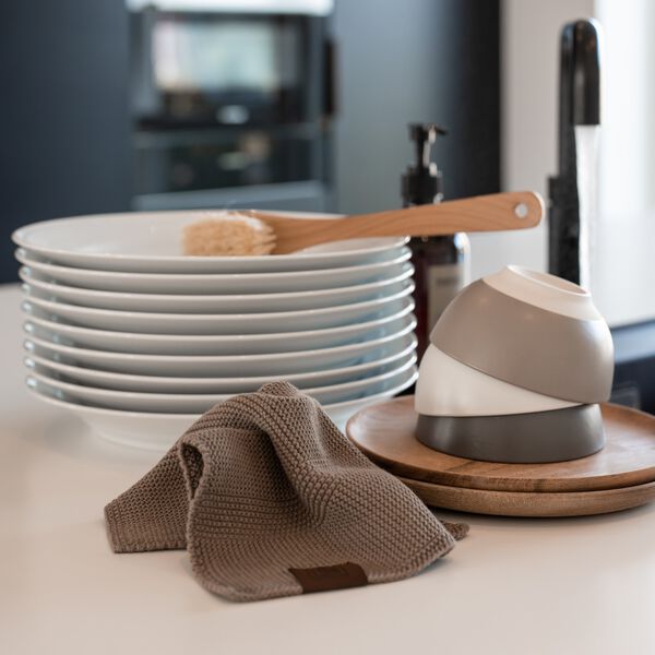 Strikket Klud, ginger snap, By LOHN