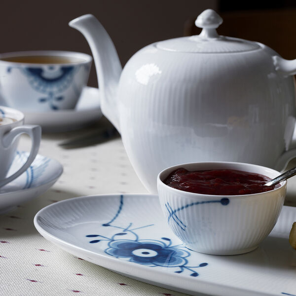 Blå Mega Riflet skål 15 cl, Royal Copenhagen