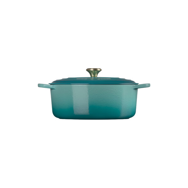 Signature st&oslash;bejern oval gryde &Oslash; 31 cm, bleu riviera, Le Creuset
