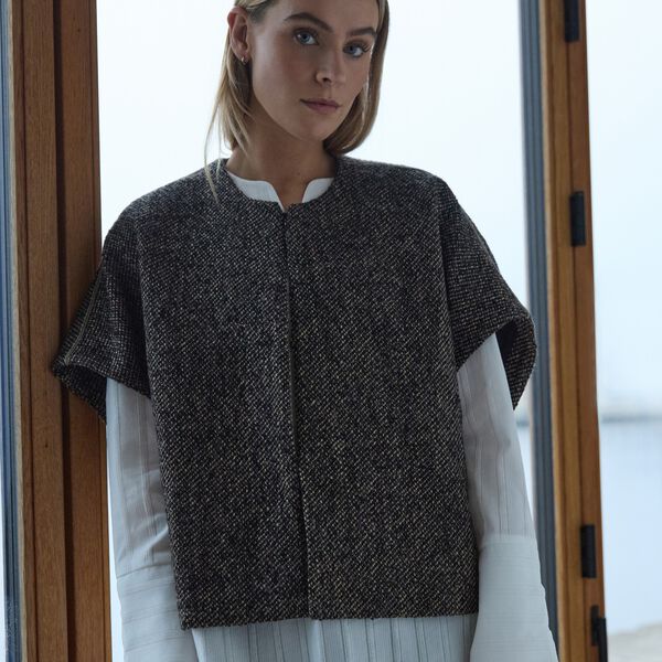 Berina cape, terracotta, Heartmade