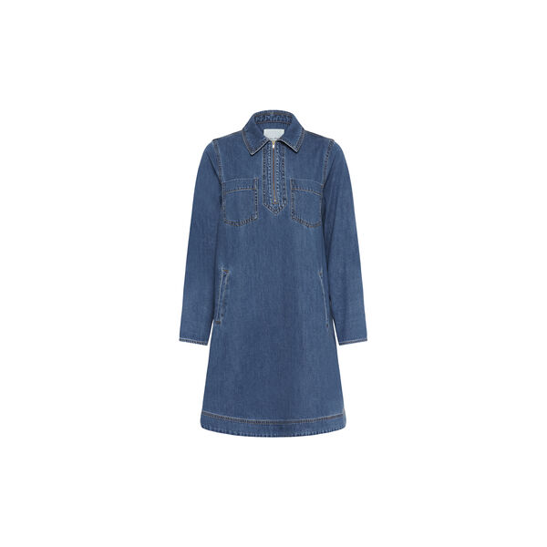 YaliaPW Dress, medium blue denim, Part Two