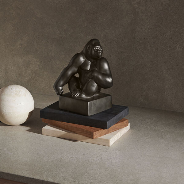 Gorilla figur Hagen hvilende på skulderen, Royal Copenhagen