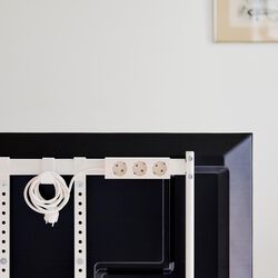 Power Bar 2 meters, pearl, Pedestal