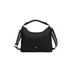 Zita Hobo Bag M, black coloured, Aigner