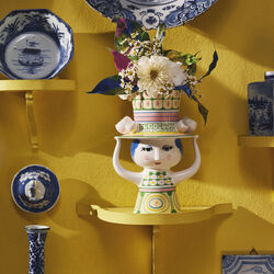 Lady with Hat vase, grøn, Bjørn Wiinblad